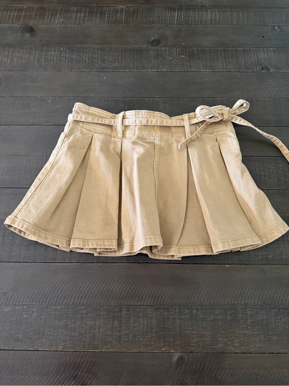 American Eagle Outfitters Beige Stretch Skort, 00
